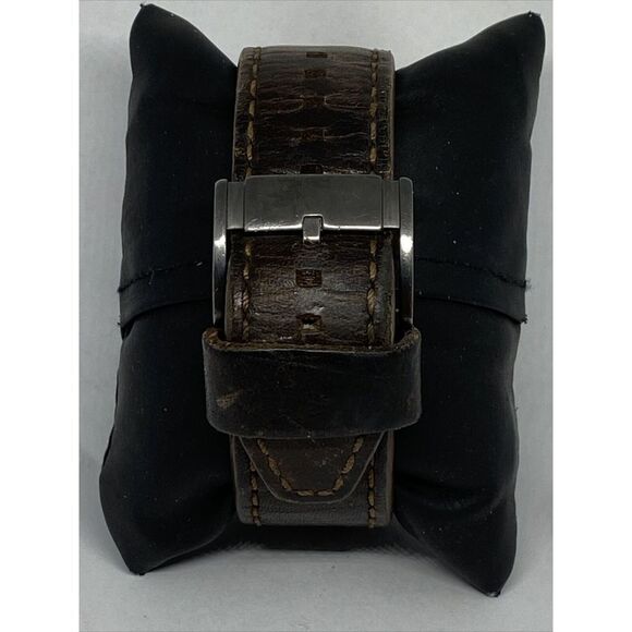 Fossil Nate JR1437 Men's Brown Leather Analog Gray Dial Quartz Watch DV184 - Picture 6 of 12